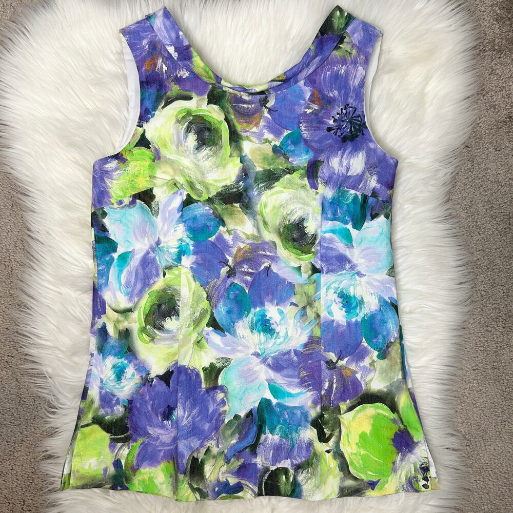 SARA CAMPBELL Floral Peonies Top Women 2 Bloomcore Quiet Luxury Spring Old Money